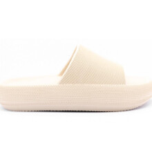 (BONE, EU 40 - UK 7) Womens Ladies Hoilday Beach Summer Slip On Mule Slides Sliders Sandals Slipper Footwear Walking Shoes Comfort