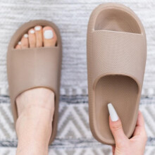 (MOCHA, EU 40 - UK 7) Womens Ladies Hoilday Beach Summer Slip On Mule Slides Sliders Sandals Slipper Footwear Walking Shoes Comfort