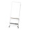 (White) Clothes Rack with Wheels Rolling Clothes Organizer for Laundry Room Bedroom 2