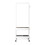 (White) Clothes Rack with Wheels Rolling Clothes Organizer for Laundry Room Bedroom 1