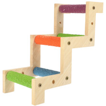 2Pcs Wooden Z Type Bird Ladder For Parrot And Hamster