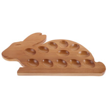 2Pcs Wooden Egg Tray Wear-Resistant Holder For Kitchen Storage