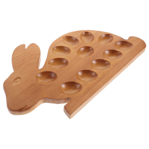 2Pcs Wooden Egg Tray Wear-Resistant Holder For Kitchen Storage 2
