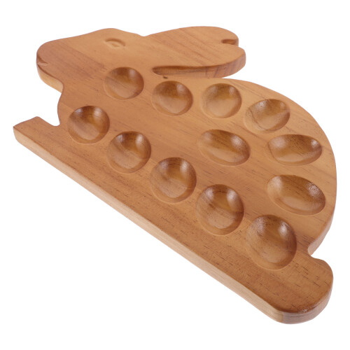 2Pcs Wooden Egg Tray Wear-Resistant Holder For Kitchen Storage 1