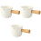 3Pcs Ceramic Milk Jug With Handle For Espresso And Creamer 3