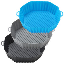 15 Pcs Octagonal Silicone Food Tray For Air Fryer Microwave Oven