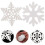 120 Pcs Thread Bobbins Snowflake Embroidery Floss Winding Boards 10