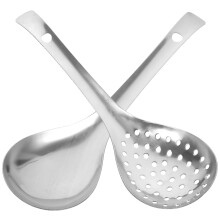 3 Sets Stainless Steel Strainer Spoon Kitchen Utensil