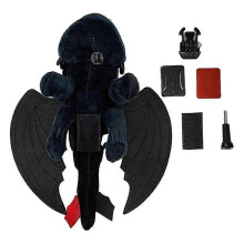 Hoe tem je een draak: Tandeloze, kleine vliegende drakenpop, decoratie, motorhelm,