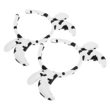 8 Pcs Plush Cow Ear Headbands For Kids Halloween Costume