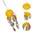 2Pcs Hanging Parrot Chew Toy Cage Pendant For Playing 9