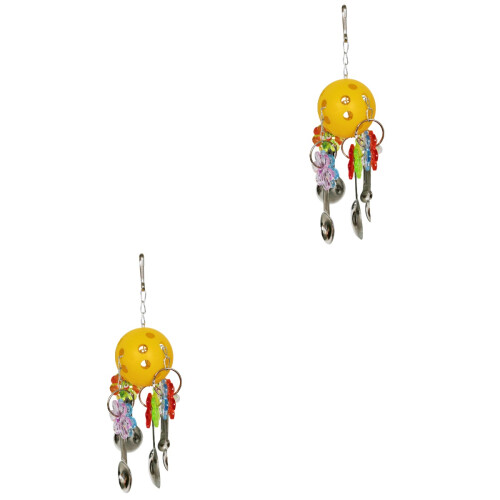 2Pcs Hanging Parrot Chew Toy Cage Pendant For Playing 2