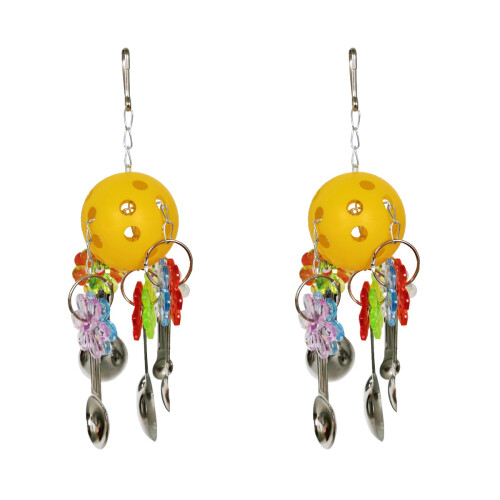 2Pcs Hanging Parrot Chew Toy Cage Pendant For Playing 1