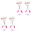 20 Pcs Silicone Space Bean Cylindrical Long For .0#-6.0# 3