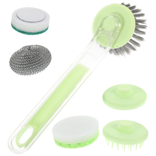 2 Sets Multipurpose Kitchen Dish Brush With Replaceable Heads 1