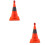 2Pcs Collapsible Reflective 45Cm Traffic Safety Cone Warning Cone Red 6