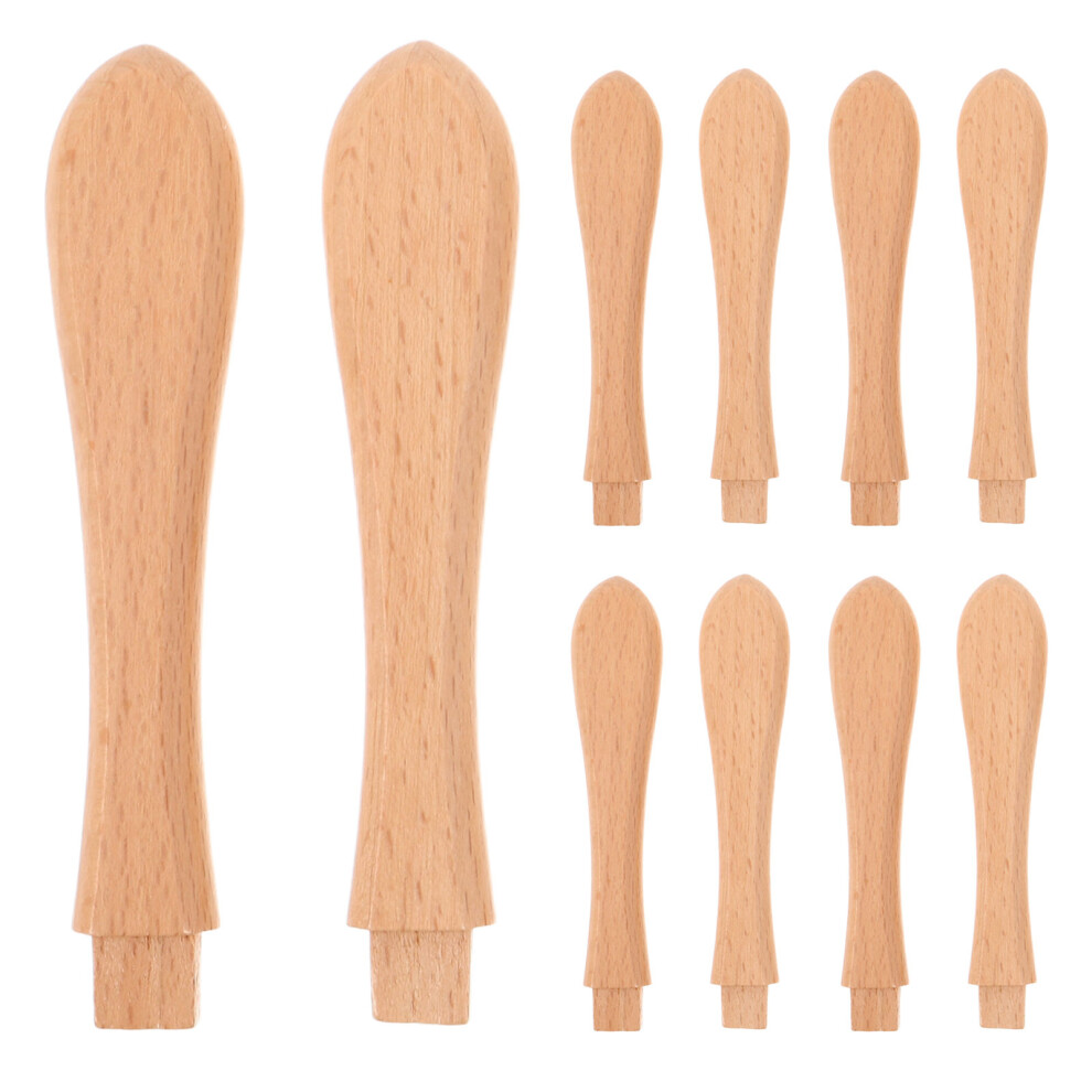 Happyyami 15Pcs Wooden Handles For Fork And Spoon Replacement Kids Utensils