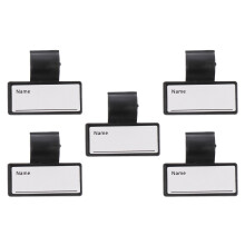 20Pcs Black ABS Stethoscope Name Sign Tags Double-Sided Tube Clip