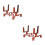 2Pcs Violin Stretchable Stand Professional Fiddle Holder Display Rack 6