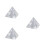 3 Pcs Pyramid Pen Holder Tower Floating Liquid Ornament Silver 10