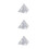 3 Pcs Pyramid Pen Holder Tower Floating Liquid Ornament Silver 5