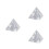 3 Pcs Pyramid Pen Holder Tower Floating Liquid Ornament Silver 7
