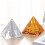 3 Pcs Pyramid Pen Holder Tower Floating Liquid Ornament Silver 11