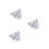 3 Pcs Pyramid Pen Holder Tower Floating Liquid Ornament Silver 4