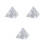 3 Pcs Pyramid Pen Holder Tower Floating Liquid Ornament Silver 6