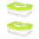 2Pièces Boîte Protection Œufs 24 Compartiments Verte 5