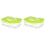 2Pièces Boîte Protection Œufs 24 Compartiments Verte 2