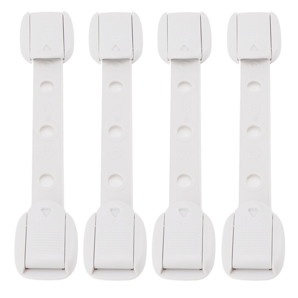 Child Safety Drawer Fridge Locks 5Pcs Adjustable Baby Proof Locks Gray