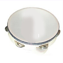 Wooden Handheld Tambourine 20cm Percussion Instrument for Party