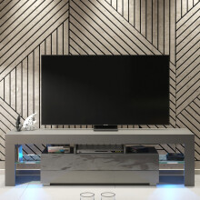 Aria 160cm TV Unit LED  - Dark Grey Gloss Doors