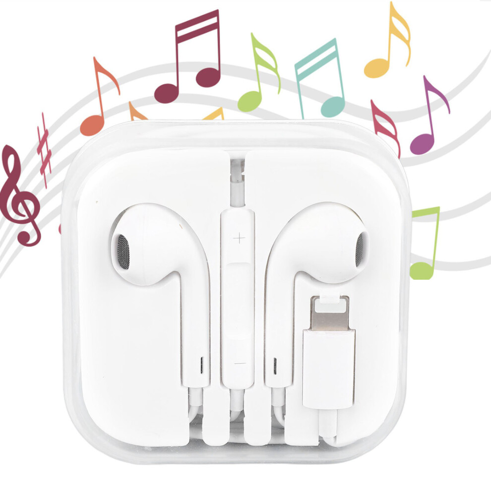 Wired Hifi Stereo Noise Isolating Earbuds With Volume Control, White 4961352101875
