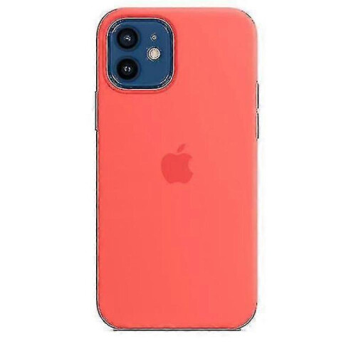 (Pink) Silicone Phone Case With Magsafe For Iphone 12 & 12 Pro High Quality