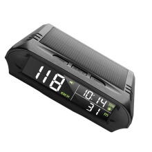 Solar Powered Car Head Up Display Real Time Vehicle HUD 1000mAh Battery High Brightness Screen Easy Installation