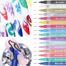 (1pcs, Light purple) 3d Nail Art Pen Nail Paint Pen Multi Color Option