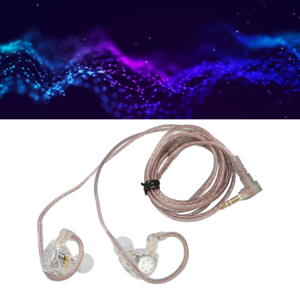 Kz Edx Pro Hifi Wired Earphones, 10Mm Driver, 16Î©, Transparent 4951352102637