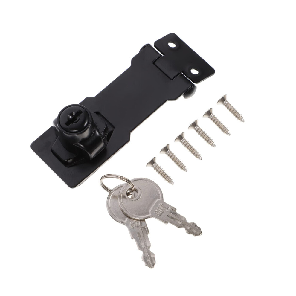 Keyed Hasp Lock Deadbolt Latch For Doors And Cabinets, Theft Security, Durable For Home Office Schools Hospitals 9393856175307