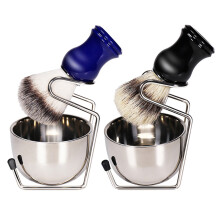 1 Set Rasieraccessoires Mit Bartreinigungsborste Und Metallhalter
