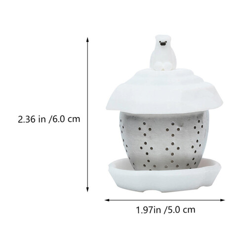 Teeinfuser Verstärkter Teerückstandfilter Cartoon-Teesieb 1