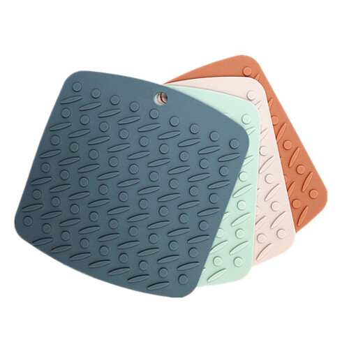 2Pièces Dessous De Plat Vert En Silicone Isolant Support Bol Et Tasse 1