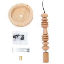 1St Retro Kronleuchter Mit Holzperlen Loft Rustikale Lampe