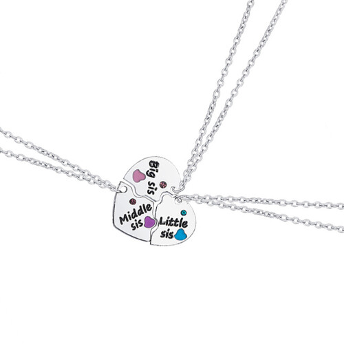 1 Set Herzfreundschaft Halskette Puzzle Geschenk