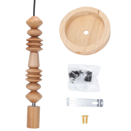 1St Retro Kronleuchter Mit Holzperlen Loft Rustikale Lampe 1