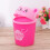 Rabbit Müllbehälter Mini Desktop Abfalleimer Katzenstreuhalter Pink 6