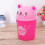 Rabbit Müllbehälter Mini Desktop Abfalleimer Katzenstreuhalter Pink 5