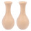 2Stk DIY Holz Vase Hellgelb Schön Für Zuhause 3