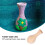 2Stk DIY Holz Vase Hellgelb Schön Für Zuhause 8